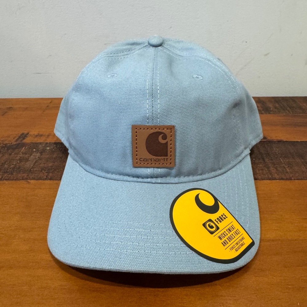 Carhartt Force Canvas Baseball Cap Light Blue AH0289 Adjustable Hat